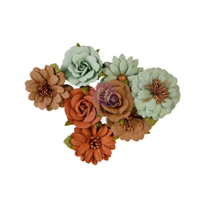 Prima Marketing - Nature Academia Collection - Rare Earth Paper Flowers 8/Pkg