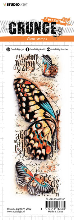 Studio Light - Clear Stamp Butterfly Grunge Collection