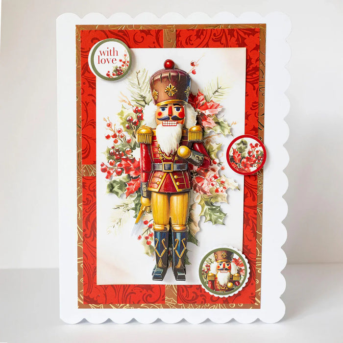 Katy Sue - Die Cut Decoupage – Nutcracker & Holly - Single Sheet