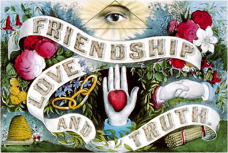 Found Image Press - Postcard - Friendship, Love and Truth