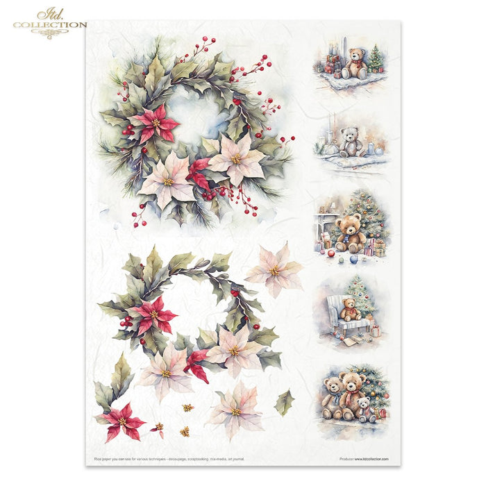 ITD Collection - Winter Wreath Rice Paper Set