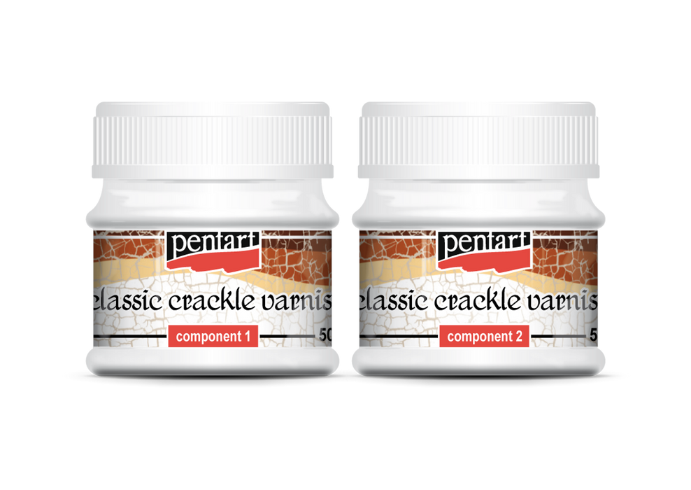 Pentart - 50ml Classic Crackle Varnish Set