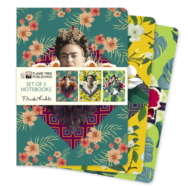 Flame Tree Publishing - Frida Kahlo Set of 3 Standard Notebooks