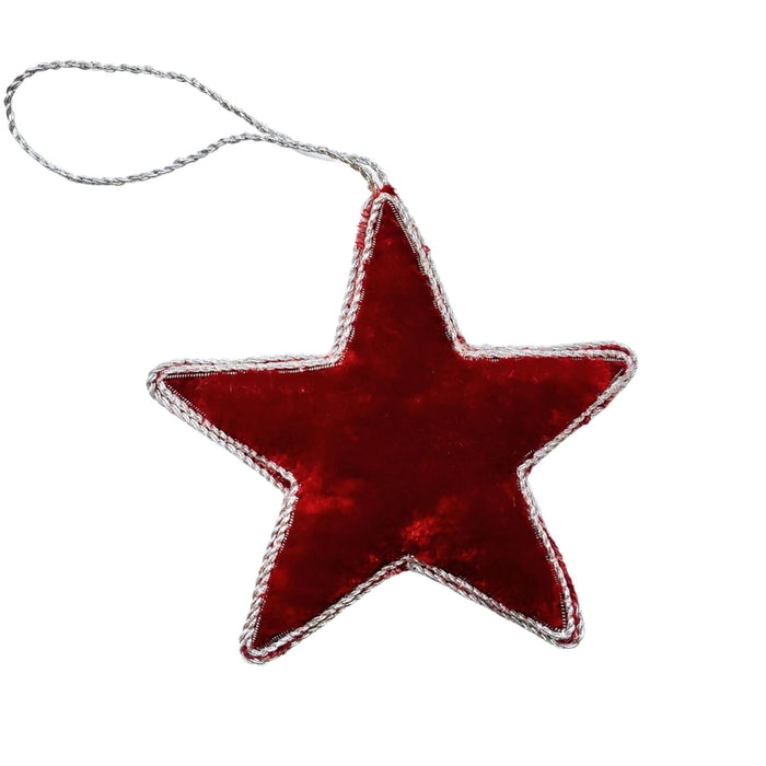 BoutiqueByMariam - Burgundy Velvet Star Ornament