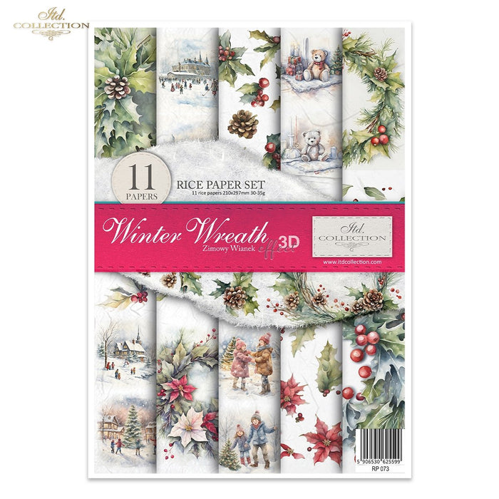 ITD Collection - Winter Wreath Rice Paper Set