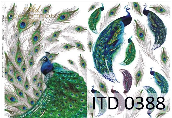 ITD Collection - Peacocks - Rice Paper