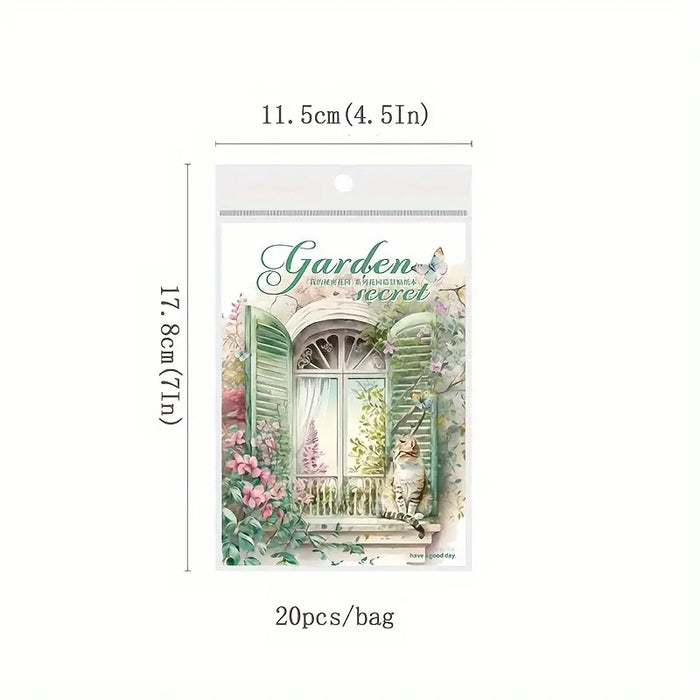 Secret Garden Series Vintage Flower Sticker Book