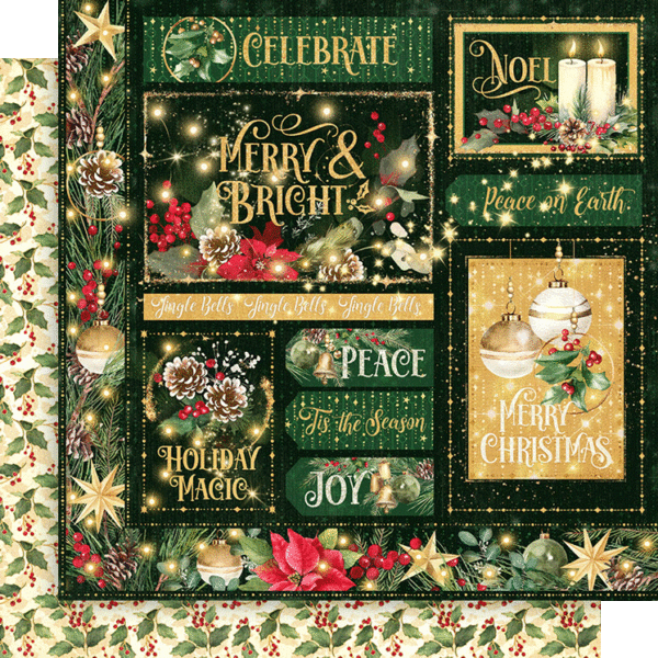 Graphic 45 - Merry & Bright Collection - 8 x 8 Collection Pack