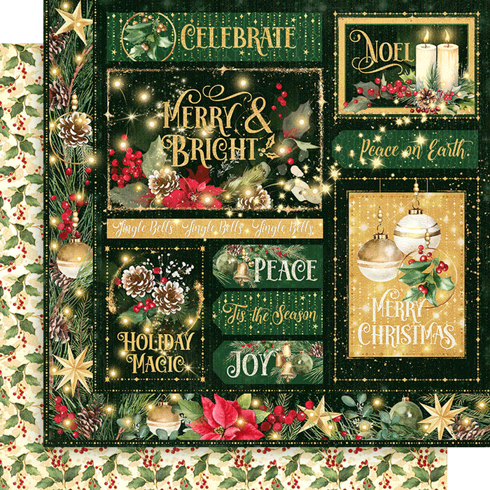 Graphic 45 - Merry & Bright Collection - 12 x 12 Collection Pack