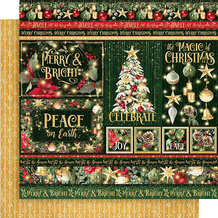 Graphic 45 - Merry & Bright Collection - 12 x 12 Collection Pack