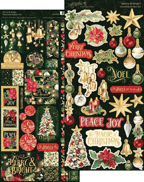 Graphic 45 - Merry & Bright Collection - Cardstock Stickers