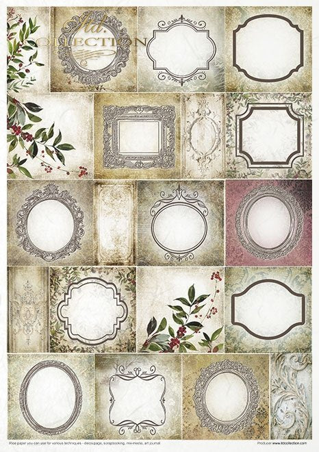 ITD Collection - Vintage Advent Calendar Rice Paper Set