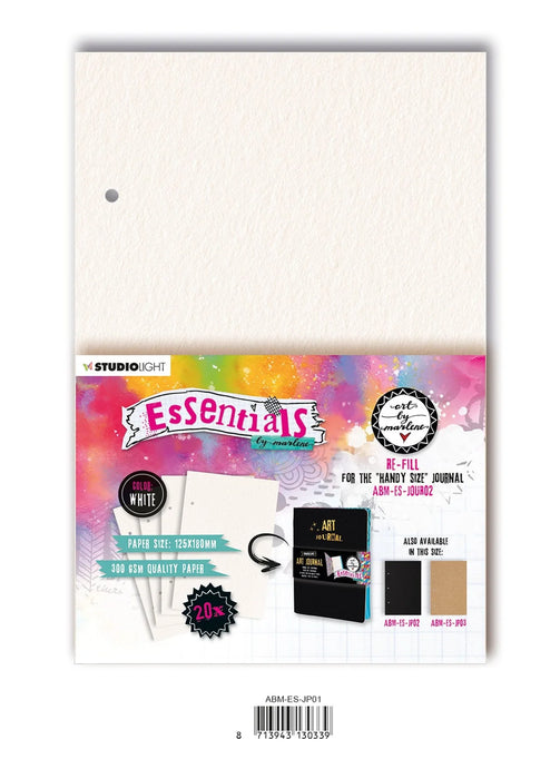 Studio Light - ABM Journal Pages For ABM-ES-JOUR02 White Essentials 125x180x8mm 20 SH nr.01