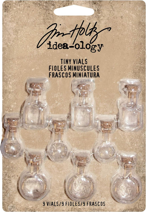 Tim Holtz - Idea-ology - Tiny Vials Corked Glass Bottles