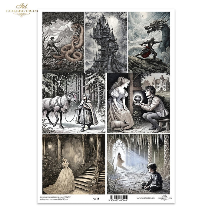 ITD Collection - Fairy Tales #2 - Translucent Scrapbooking Paper