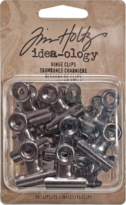 Tim Holtz - Idea-ology - Hinge Clips Nickel Metal Hardware