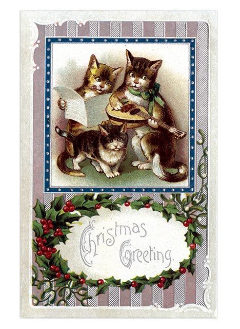 Laughing Elephant - Christmas Postcard Box - 36 Unique Vintage Postcards