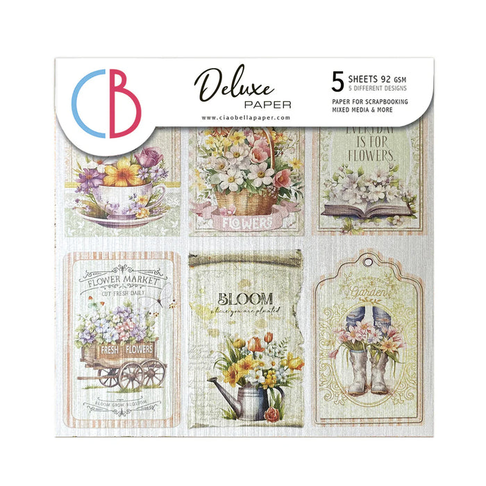 Ciao Bella - Deluxe Flower Shop Paper Pear 6"x6" 5/Pkg