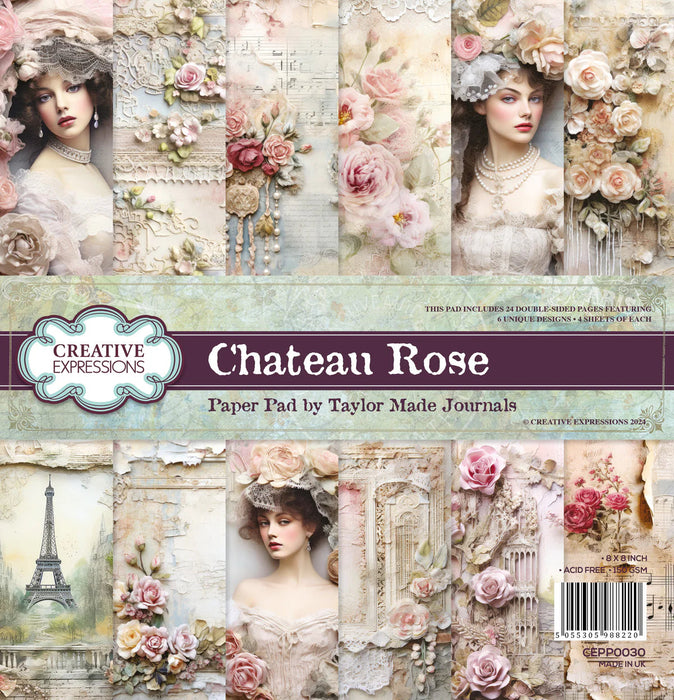 Creative Expressions Taylor Made Journals Chateau Rose 8 in x 8 in Paper Pad