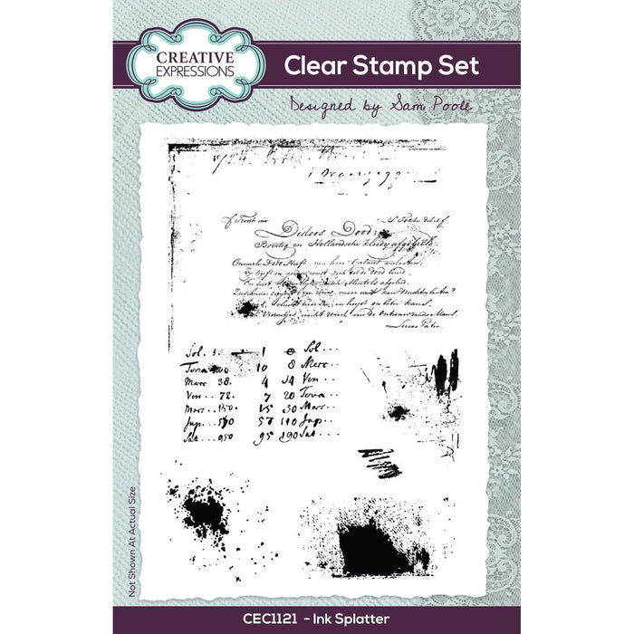 Creative Expressions - Sam Poole - Clear Photopolymer Stamps - Ink Splatter