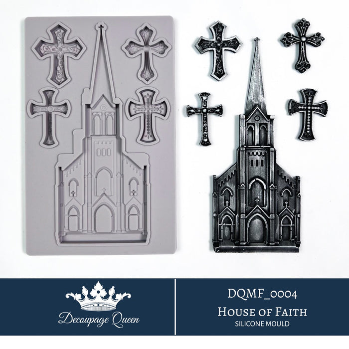 Decoupage Queen - House of Faith Silicone Mould - Limited Edition