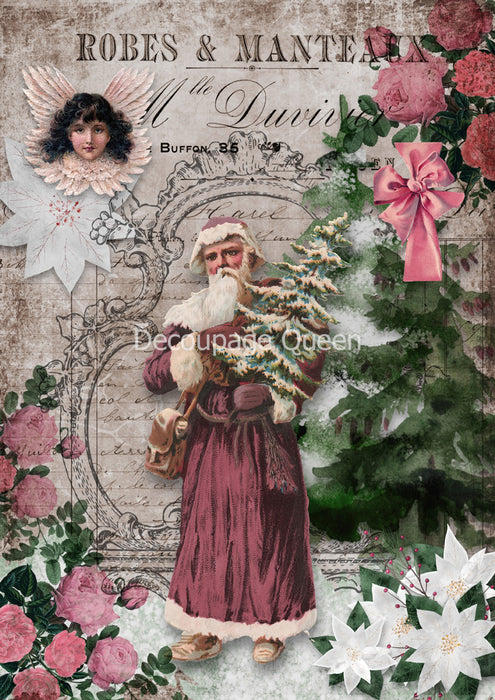 Decoupage Queen - Shabby Santa Rice Paper