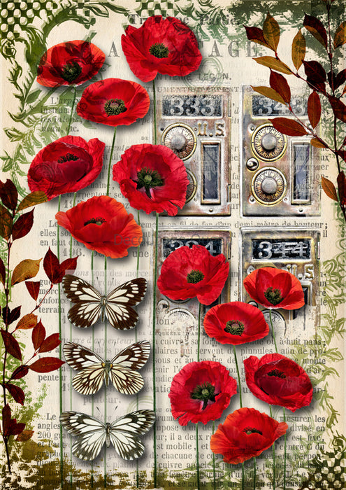 Decoupage Queen - Urban Poppies Vellum Paper