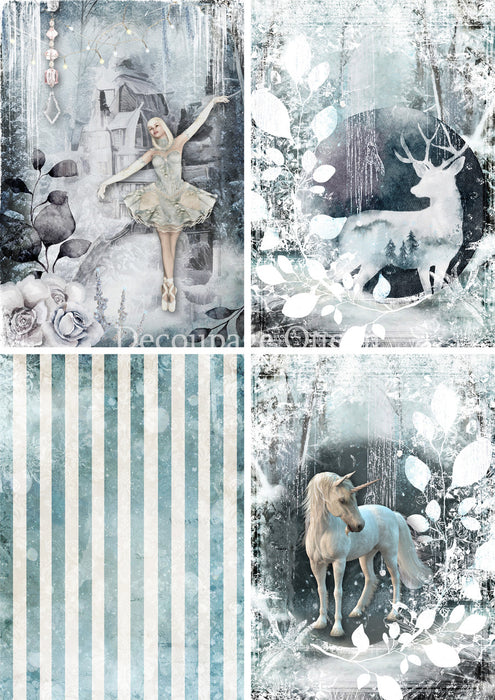 Decoupage Queen - Winter Fairy Tale 4 Pack Rice Paper