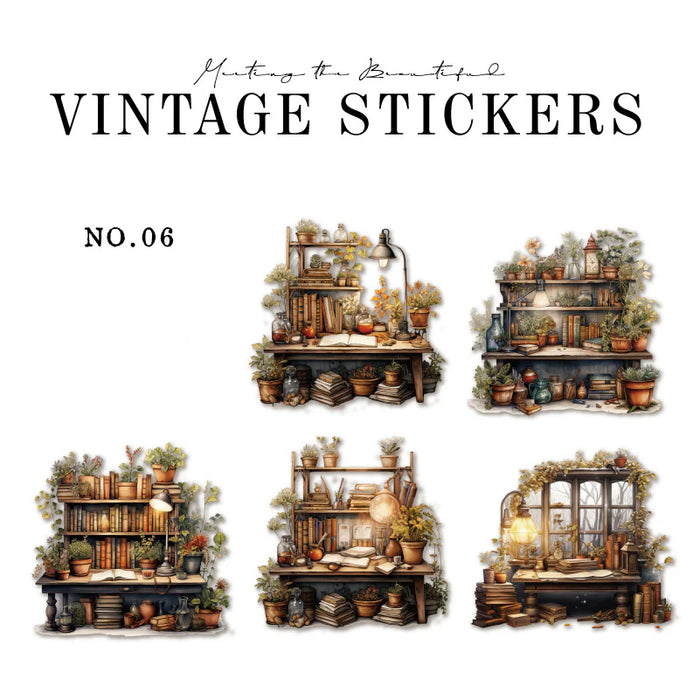 Vintage Cabin Study Stickers