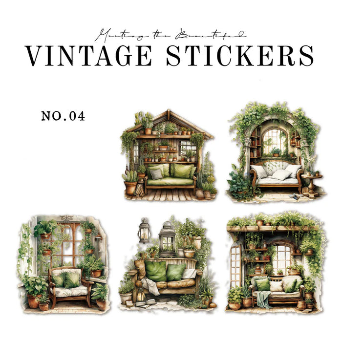 Vintage Cabin Study Stickers