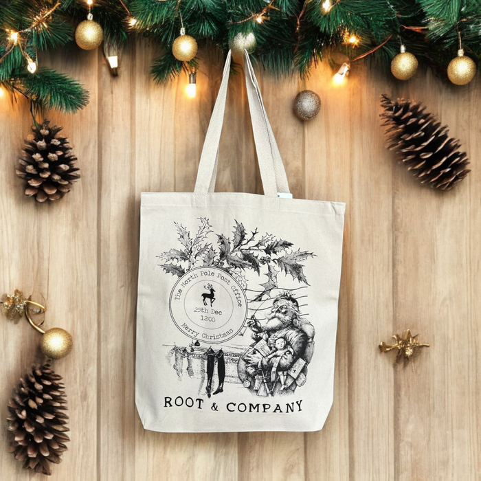 Root and Company - North Pole Post Office Santa Tote Bag