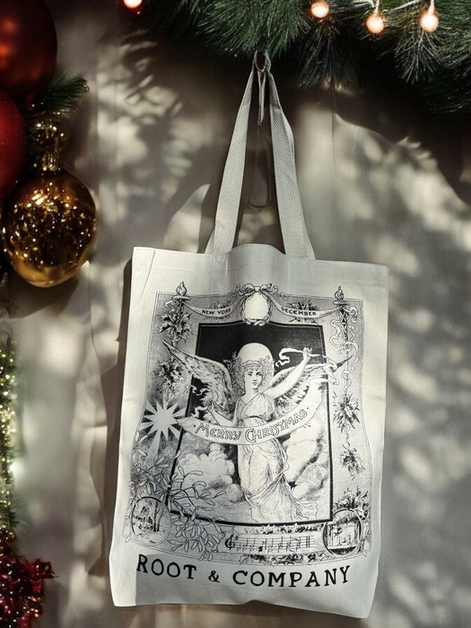 Root and Company - Merry Christmas Angel New York Tote Bag