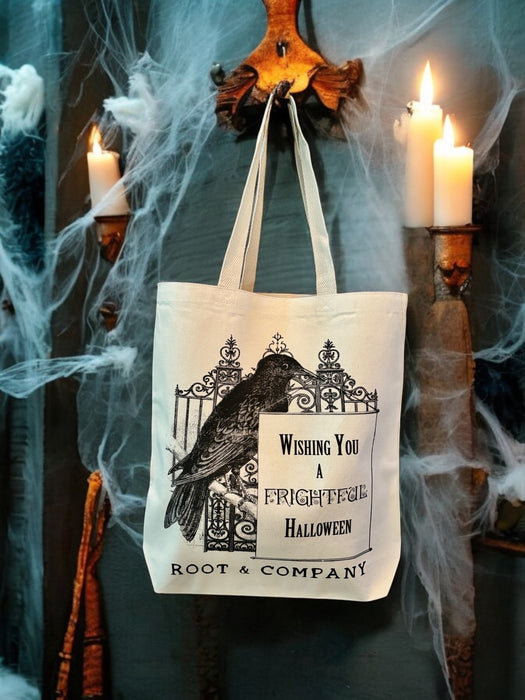 Root and Company - Wishing You a Frightful Halloween Canvas Tote Bag