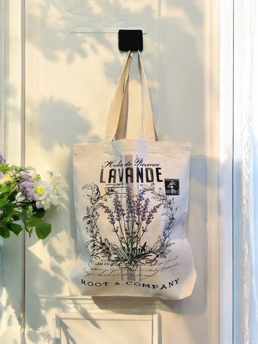 Root and Company - Vintage French Lavender Canvas Tote Bag