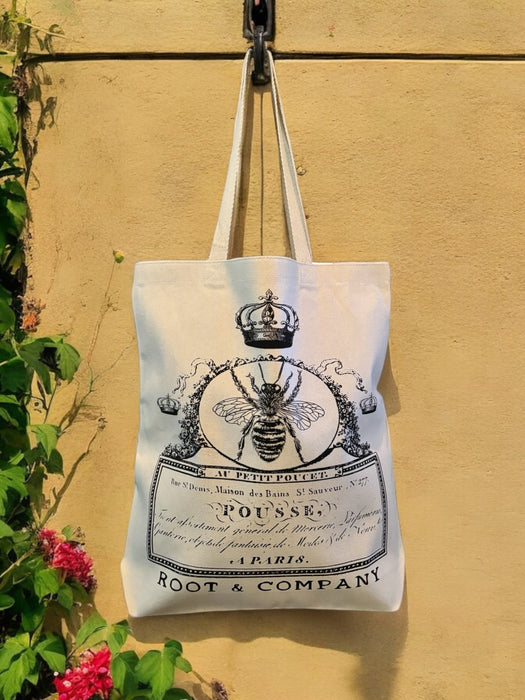 Root and Company - Queen Bee Paris Crown Canvas Tote Bag