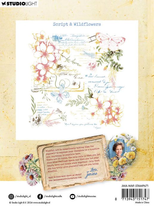 Studio Light - JMA Clear Stamp Script & Wildflowers Wild & Free