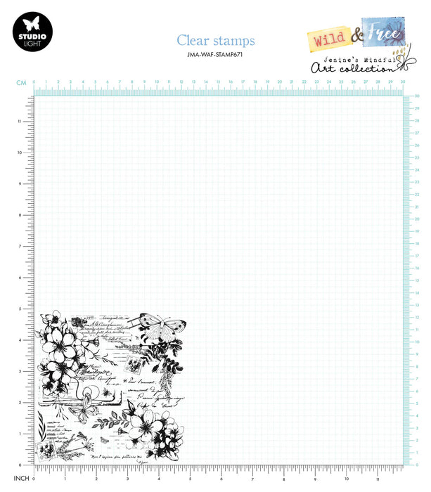 Studio Light - JMA Clear Stamp Script & Wildflowers Wild & Free