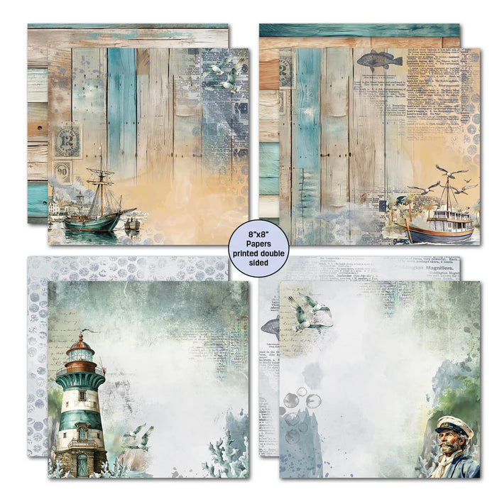 3Quarter Designs - Maritime Tides 8x8 Paper Pack