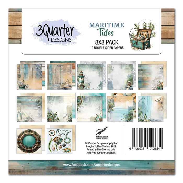 3Quarter Designs - Maritime Tides 8x8 Paper Pack