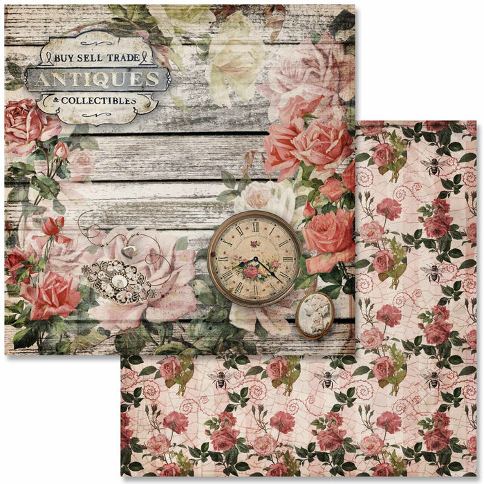 Decoupage Queen - Antique Roses Scrapbook Set - Mini 6 x 6