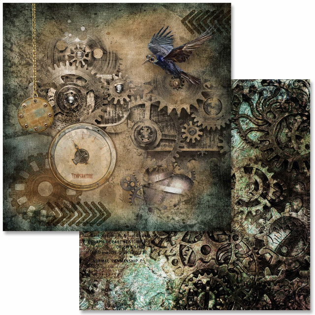 Decoupage Queen - Steampunk Laboratory Scrapbook Set - Mini 6 x 6