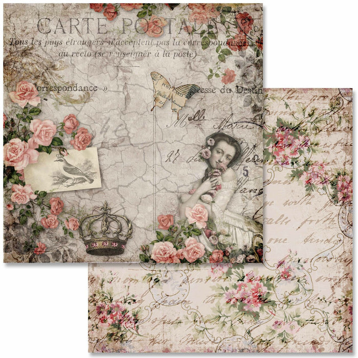 Decoupage Queen - Antique Roses Scrapbook Set - Mini 6 x 6