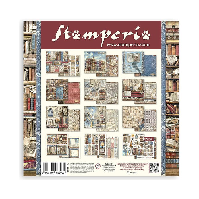 Stamperia - Scrapbooking Pad 10 Sheets 12"x12" - Vintage Library