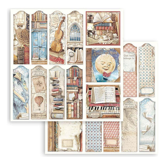 Stamperia - Scrapbooking Pad 8"x8" - Vintage Library