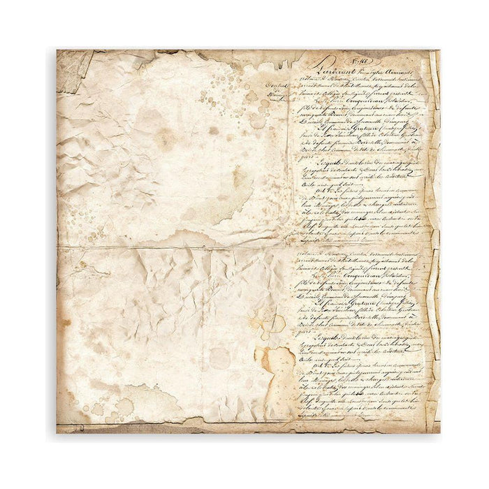 Stamperia - Scrapbooking Pad 8"x8" Backgrounds - Vintage Library