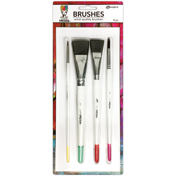 Ranger Ink - Dina Wakley Media - Brushes - 4 Pack