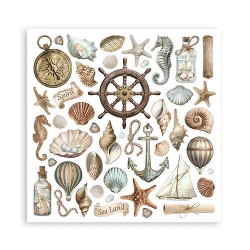 Stamperia - Sea Land Collection - 12 x 12 Paper Pad