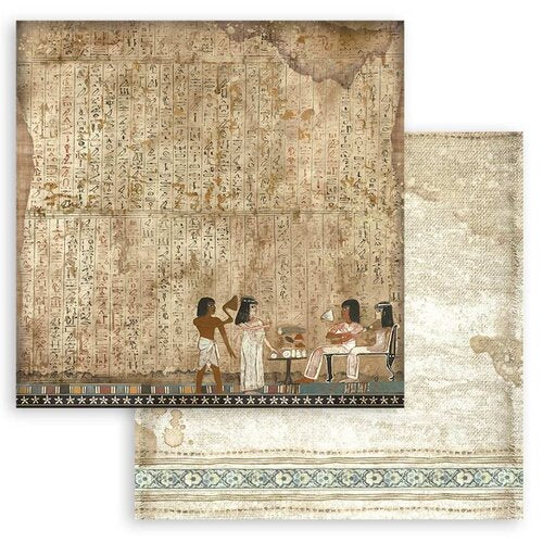 Stamperia - Fortune Collection - 8 x 8 Paper Pad - Backgrounds - Land of Pharaohs