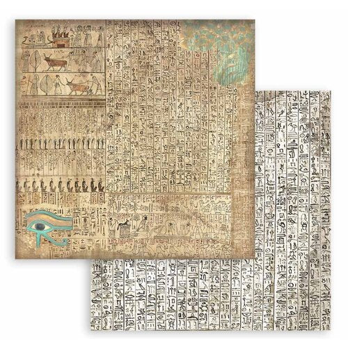 Stamperia - Fortune Collection - 8 x 8 Paper Pad - Backgrounds - Land of Pharaohs