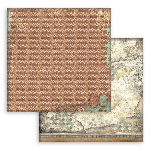 Stamperia - Fortune Collection - 8 x 8 Paper Pad - Backgrounds - Land of Pharaohs